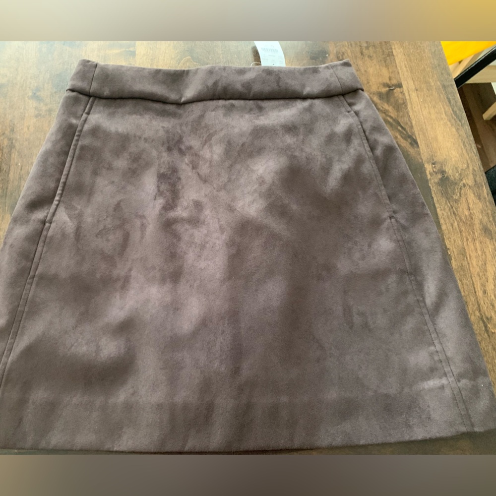 Jcrew factory faux suede skirt with pockets